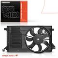 Single Radiator Fan Assembly with Controller & Shroud for 2010 Mazda 3