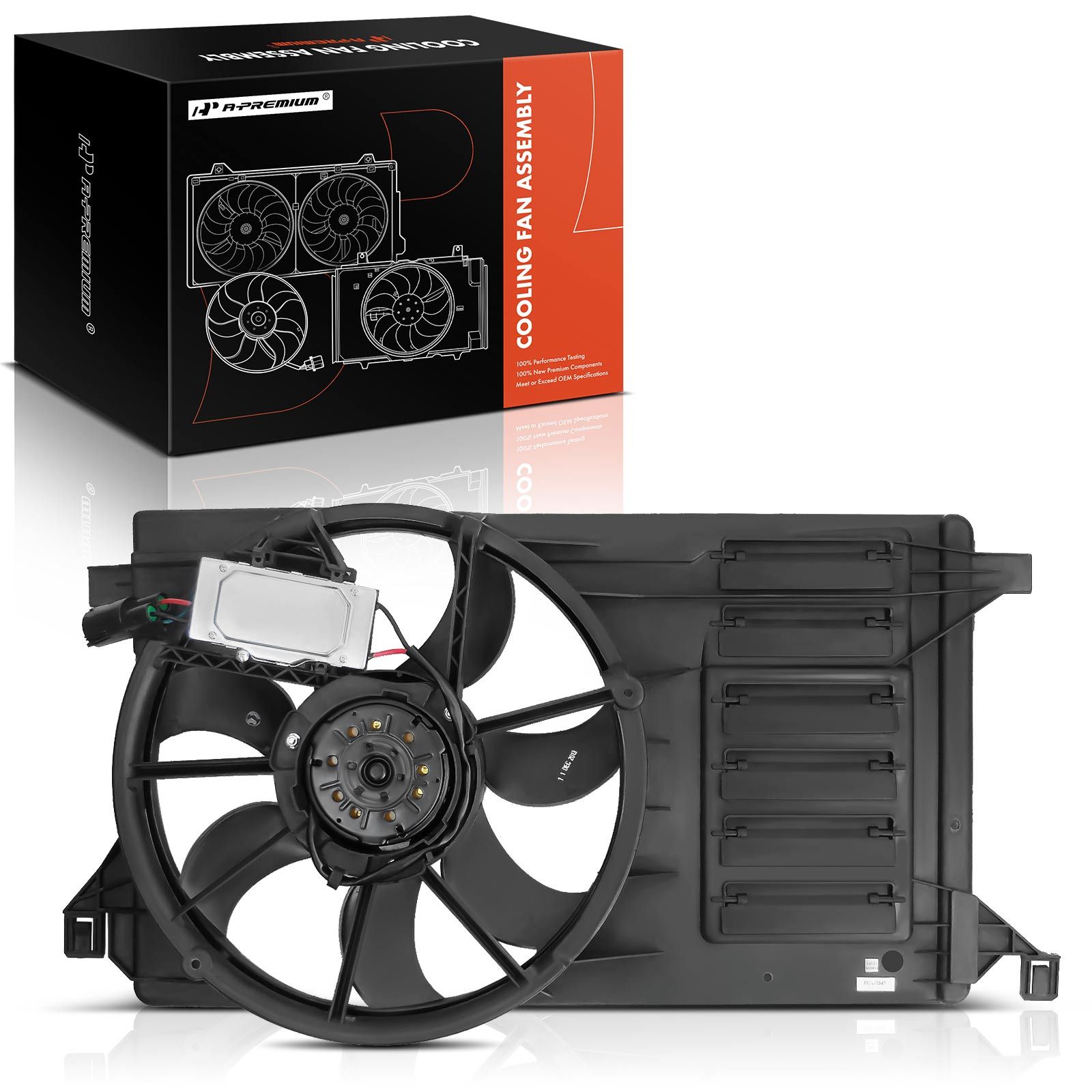 Single Radiator Cooling Fan Assembly with Shroud for 2013 Mazda 3