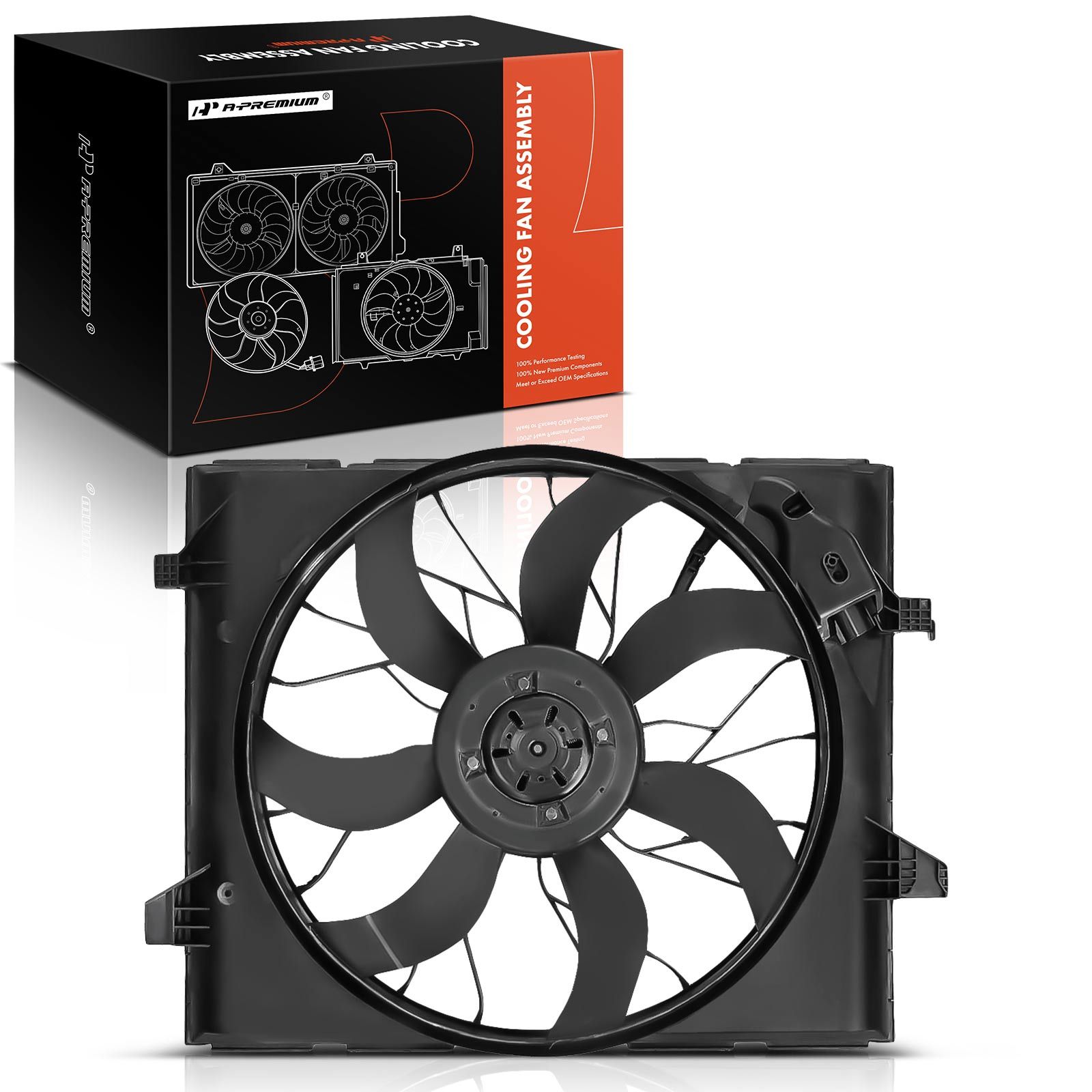 Single Radiator Cooling Fan Assembly with Shroud for 2020 Dodge Durango