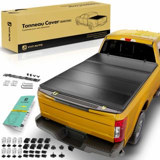 6.6 ft Bed Hard Quad Fold Tonneau Cover with Auto Locking for Toyota Tundra 2022-2024