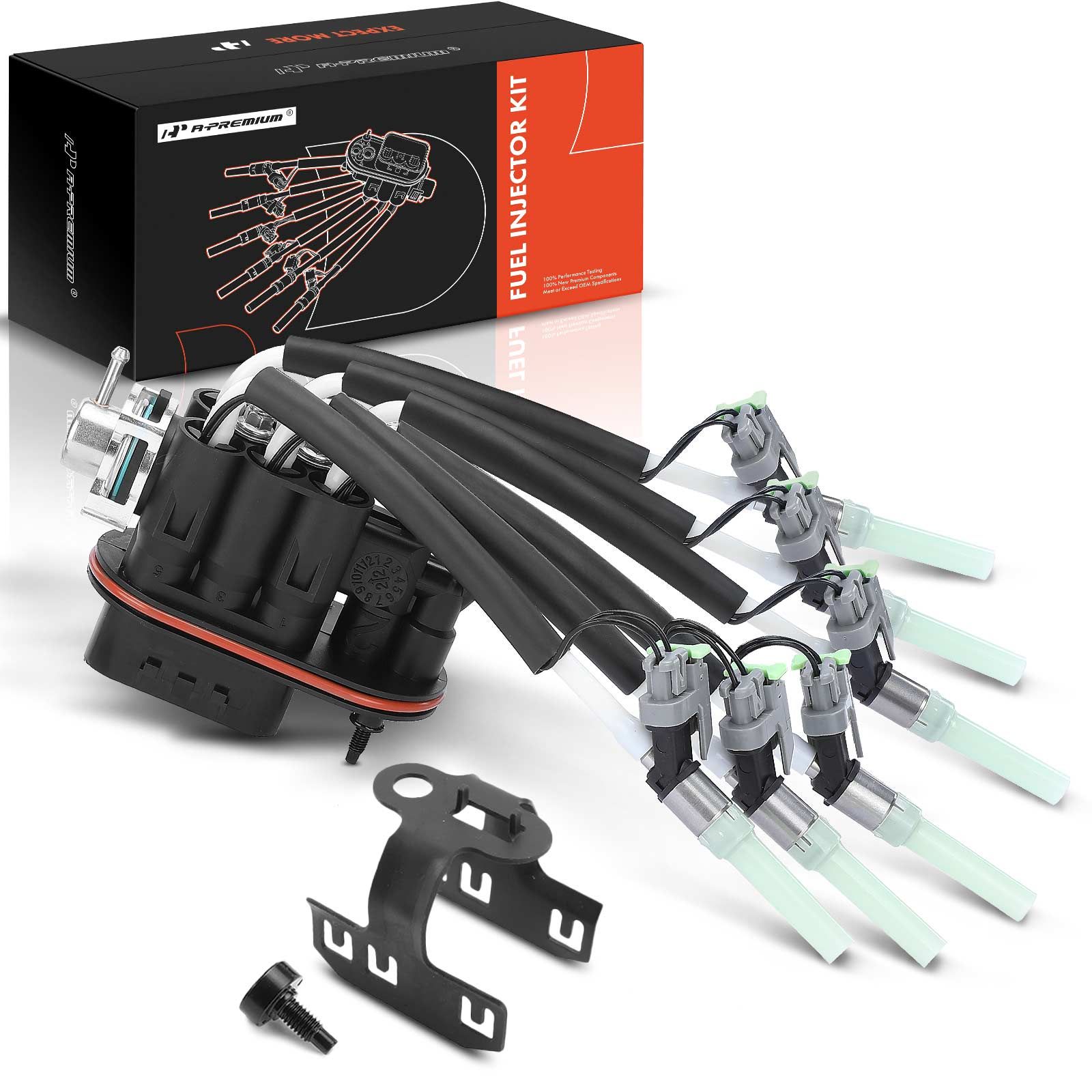 Fuel Injector Assembly with Bracket for Chevy Silverado GMC Sierra 1500 ...
