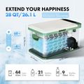 28 Quart(26.1L) Portable Car Fridge Refrigerator Cooler for Camping RV Roadtrips Truck Outdoor and Home Party Use