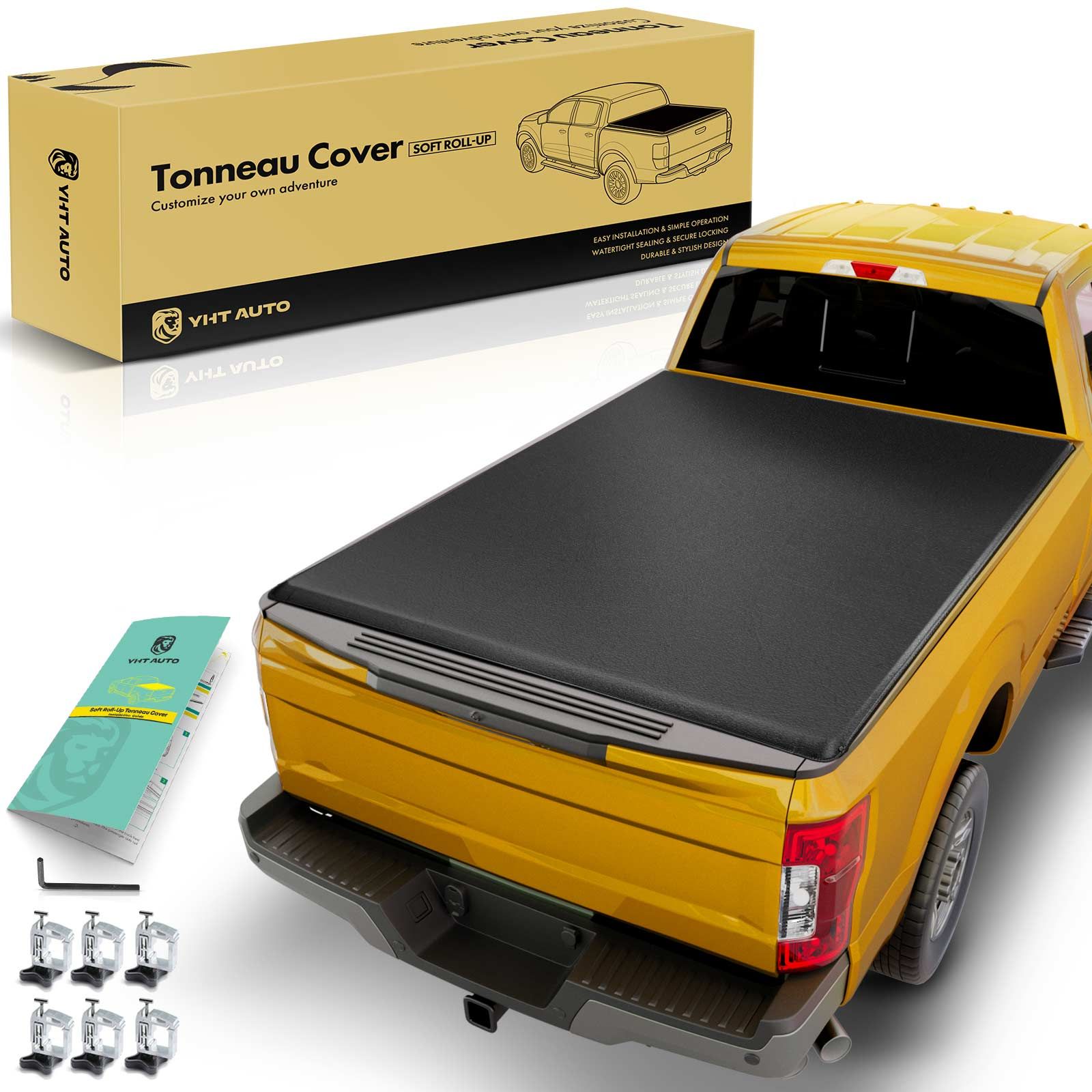 6 FT Soft Roll-up Tonneau Cover for 2016 Nissan Frontier