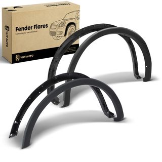 Front & Rear Factory Style Shiny Fender Flares | 5.5FT 6.5FT 8FT Bed for Ford F-150 15-17