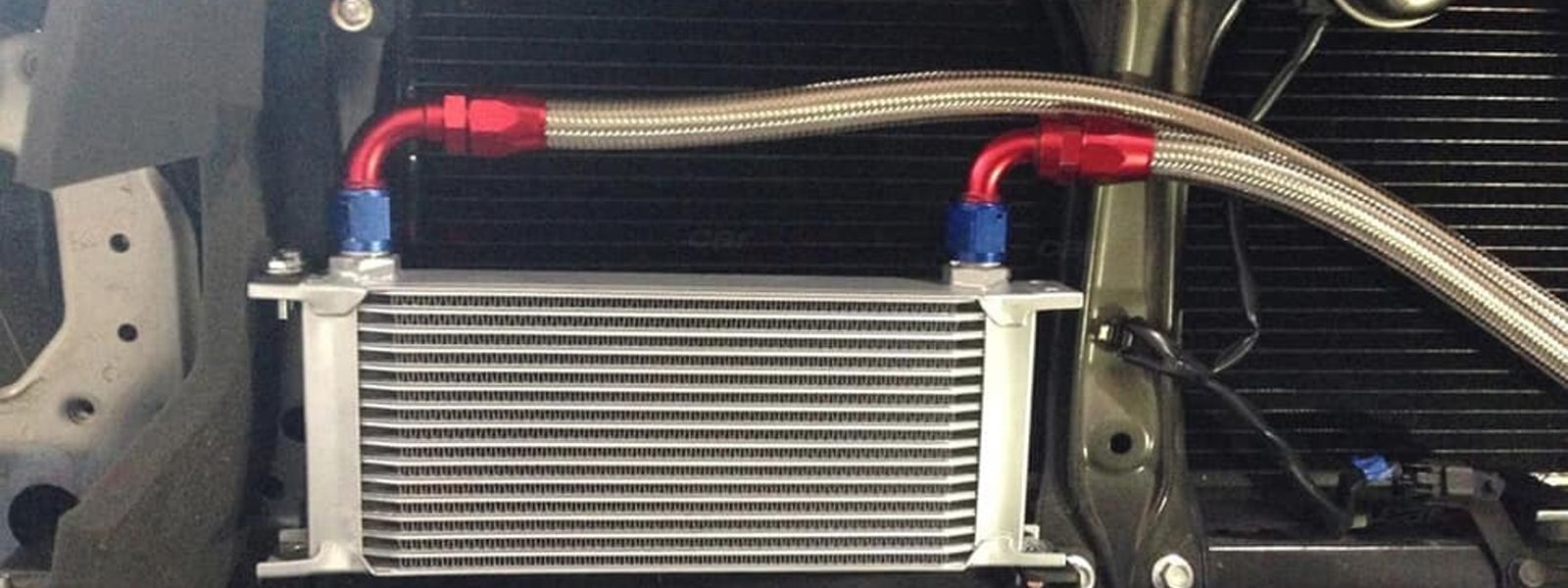 What is the appearance of the oil cooler line