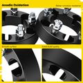 2 Pcs 1.25 inches Black 5x4.5 to 5x4.5 inches Wheel Spacers 0.5 Inches x 20 87.1mm for 2002 Ford Crown Victoria