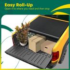 6.34 FT Bed Soft Roll-up Tonneau Cover with Auto Locking for Dodge Ram 1500 2500