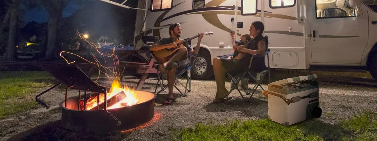 Car fridge used in various situations.