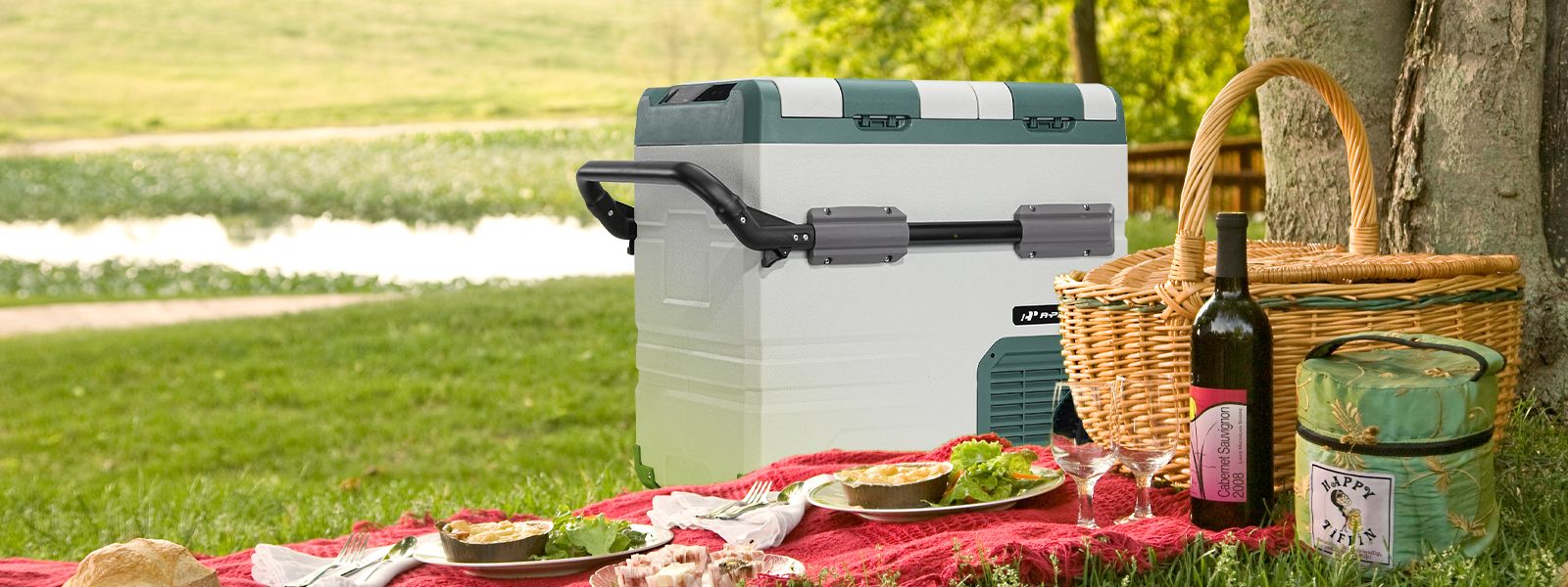 Portable car fridge can be used in many situations.