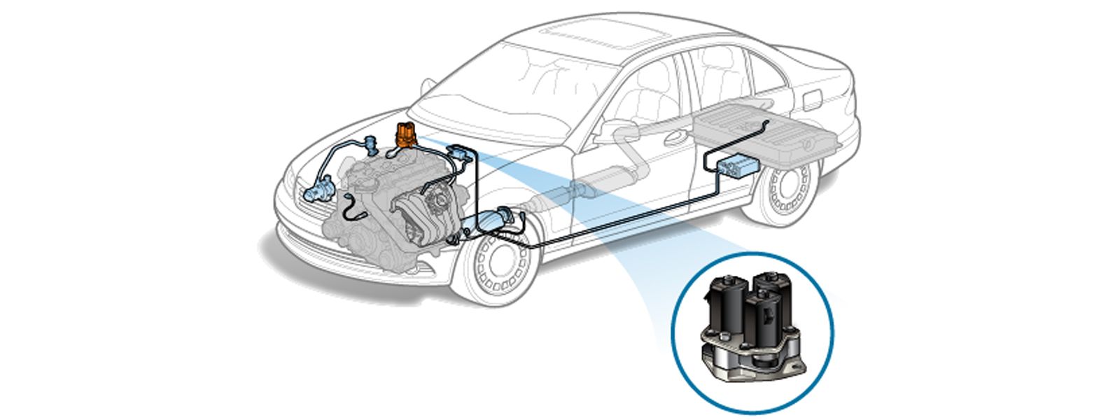 EGR valve location in the car