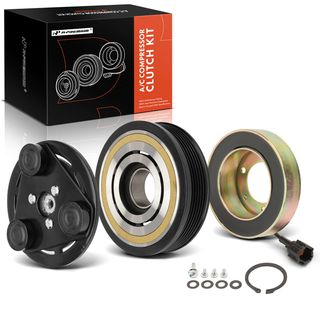 AC Compressor Clutch Kit with 6-Groove Pulley for Nissan Murano 03-07 Quest