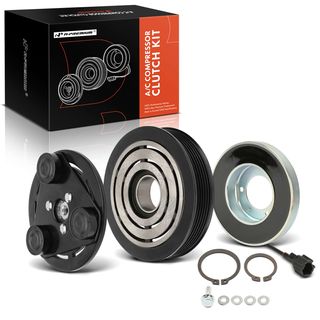 AC Compressor Clutch Kit with 3-Groove Pulley for Nissan Altima 2002-2006 Maxima