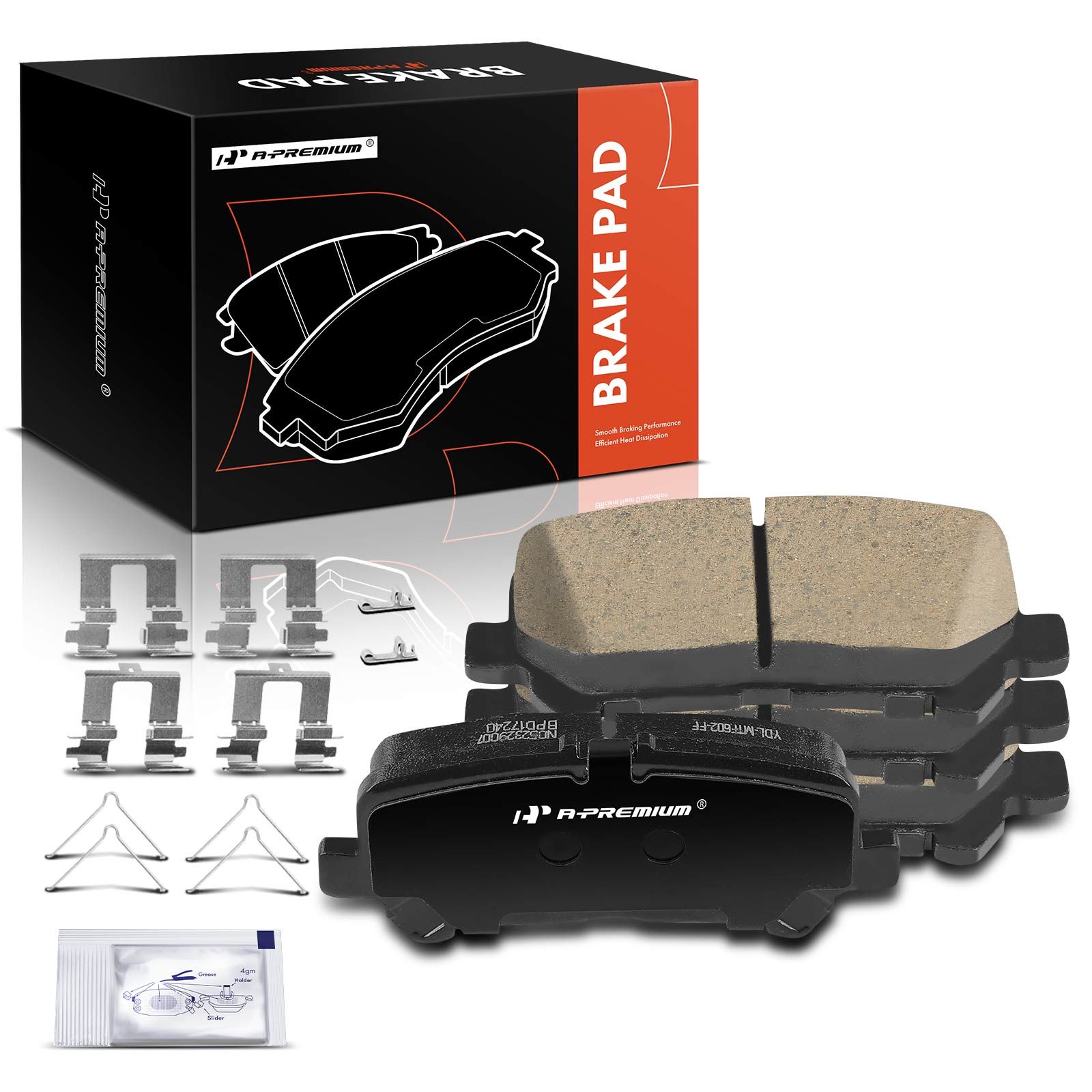 4 Pcs Rear Ceramic Brake Pads for 2017-2023 Honda Ridgeline