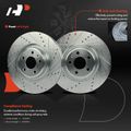 2 Pcs Front Drilled Brake Rotors for 2018 Porsche Macan