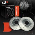 2 Pcs Front Drilled Brake Rotors for Mini Cooper Countryman Cooper Paceman