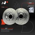 2 Pcs Front Drilled Brake Rotors for Mini Cooper Countryman Cooper Paceman