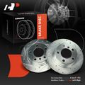 2 Pcs Rear Drilled Brake Rotors for 2013 Mini Cooper Paceman