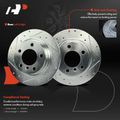 2 Pcs Rear Drilled Brake Rotors for 2013 Mini Cooper Paceman