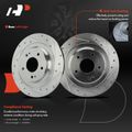 2 Pcs Rear Drilled Brake Rotors for 2019 Mitsubishi Outlander