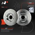 2 Pcs Rear Drilled Brake Rotors for 2019 Mitsubishi Outlander