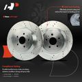 2 Pcs Rear Drilled Brake Rotors for 2013 Tesla S