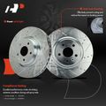 2 Pcs Front Drilled Brake Rotors for 2017 Tesla S