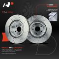 2 Pcs Front Drilled Brake Rotors for 2017 Tesla S