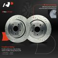 2 Pcs Rear Drilled Brake Rotors for 2006 Jeep Grand Cherokee