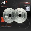 2 Pcs Rear Drilled Brake Rotors for 2006 Jeep Grand Cherokee