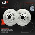 2 Pcs Rear Drilled Brake Rotors for Jeep Cherokee 2014-2021