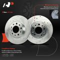 2 Pcs Rear Drilled Brake Rotors for 2016 Jeep Cherokee