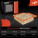 Engine Air Filter for Ford Mustang 2007-2010 V8 5.4L Flexible Panel