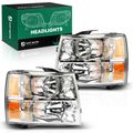 Front Halogen Headlights Assembly H11 HB3 without Bulb for 2009 Chevrolet Silverado 2500 HD