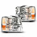 Front Halogen Headlights Assembly H11 HB3 without Bulb for 2009 Chevrolet Silverado 2500 HD