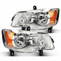 Front Halogen Headlights Assembly H11 without Bulb for 2015 Dodge Grand Caravan