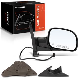 Passenger Black Power Heated Mirror for Dodge Caravan Chrysler Town & Country