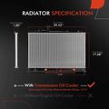 Aluminum Radiator with Transmission Oil Cooler for 2012 Mazda CX-7 2.5L l4