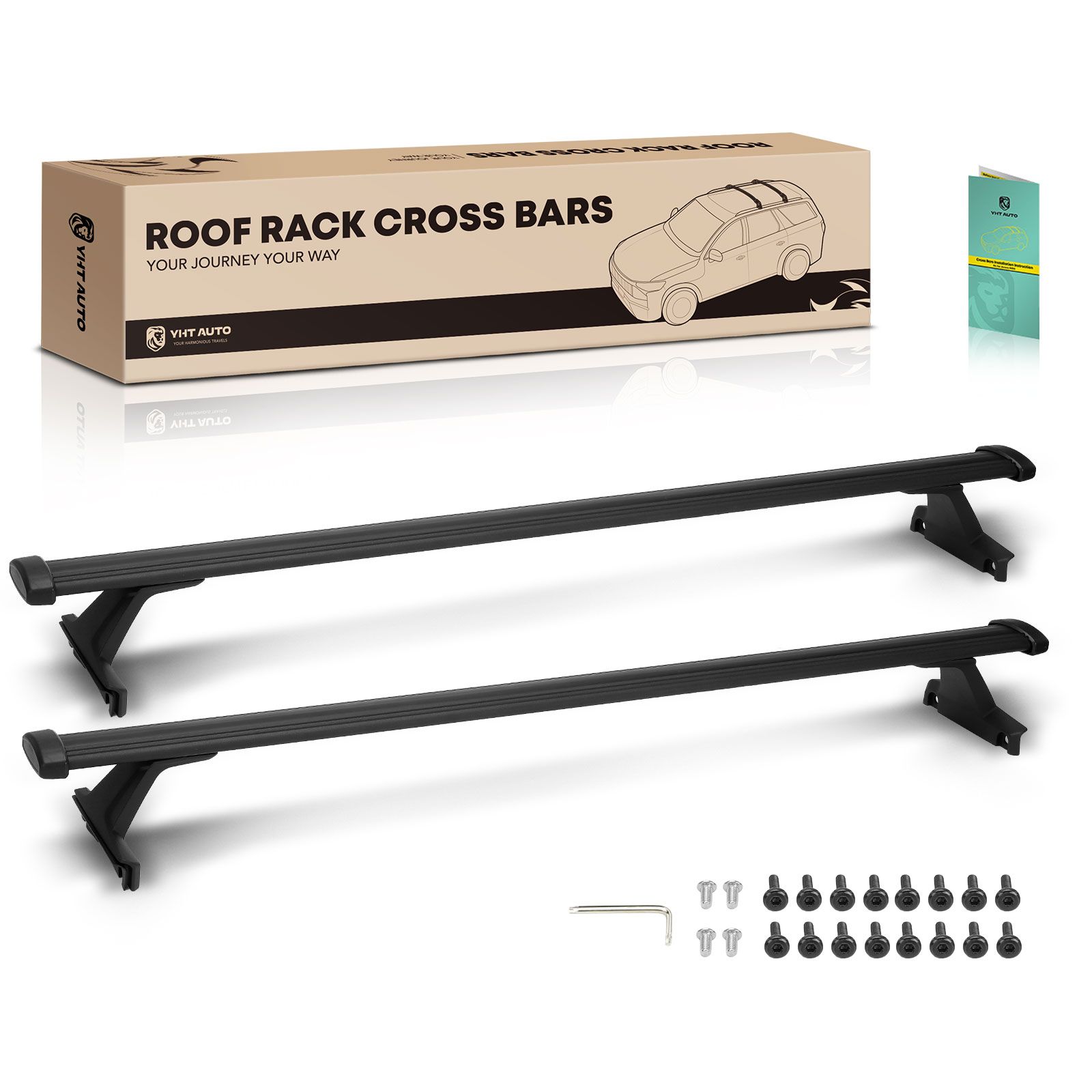 Black Aluminum Alloy Roof Rack Cross Bars for 2023 GMC Terrain