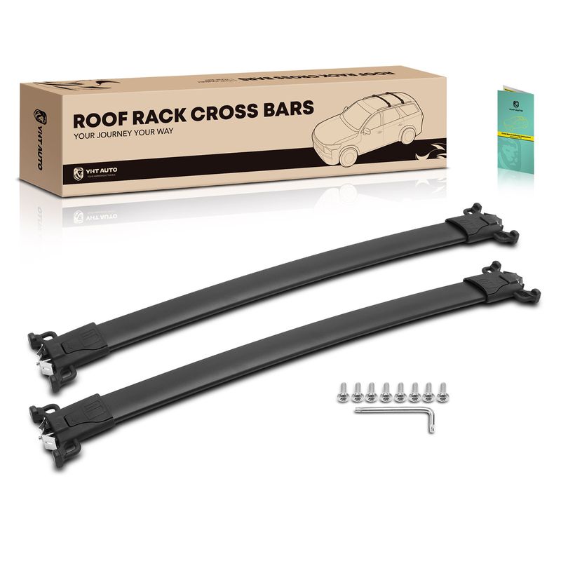 Black Aluminum Alloy Roof Rack Cross Bars for 2014 Chevrolet Equinox