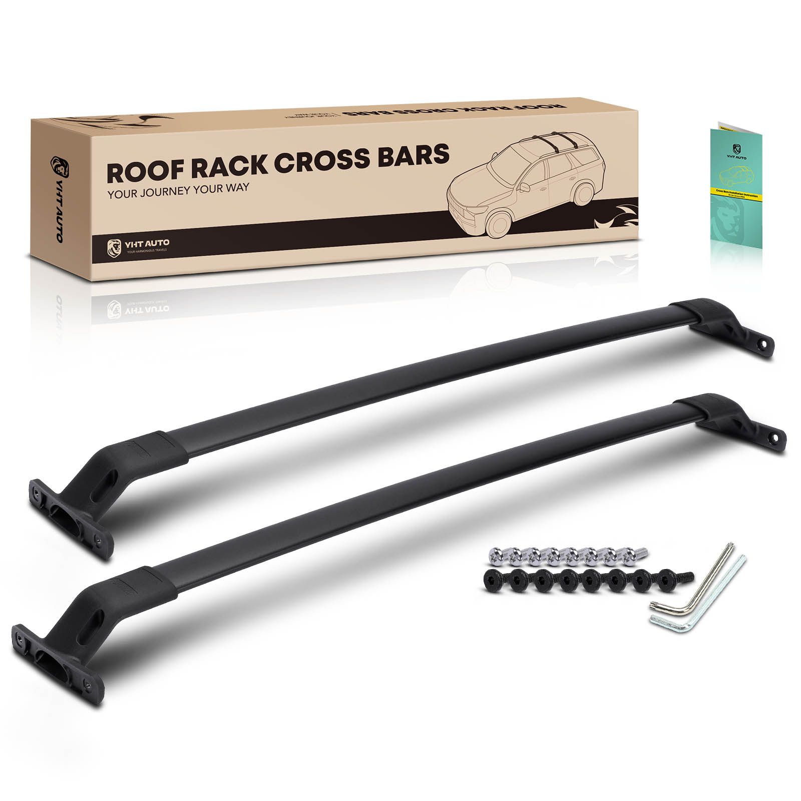 Black Aluminum Alloy Roof Rack Cross Bars for 2022 Ford Expedition