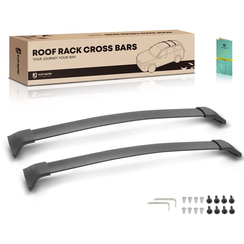 Black Aluminum Alloy Roof Rack Cross Bars for 2018 Mazda CX-3