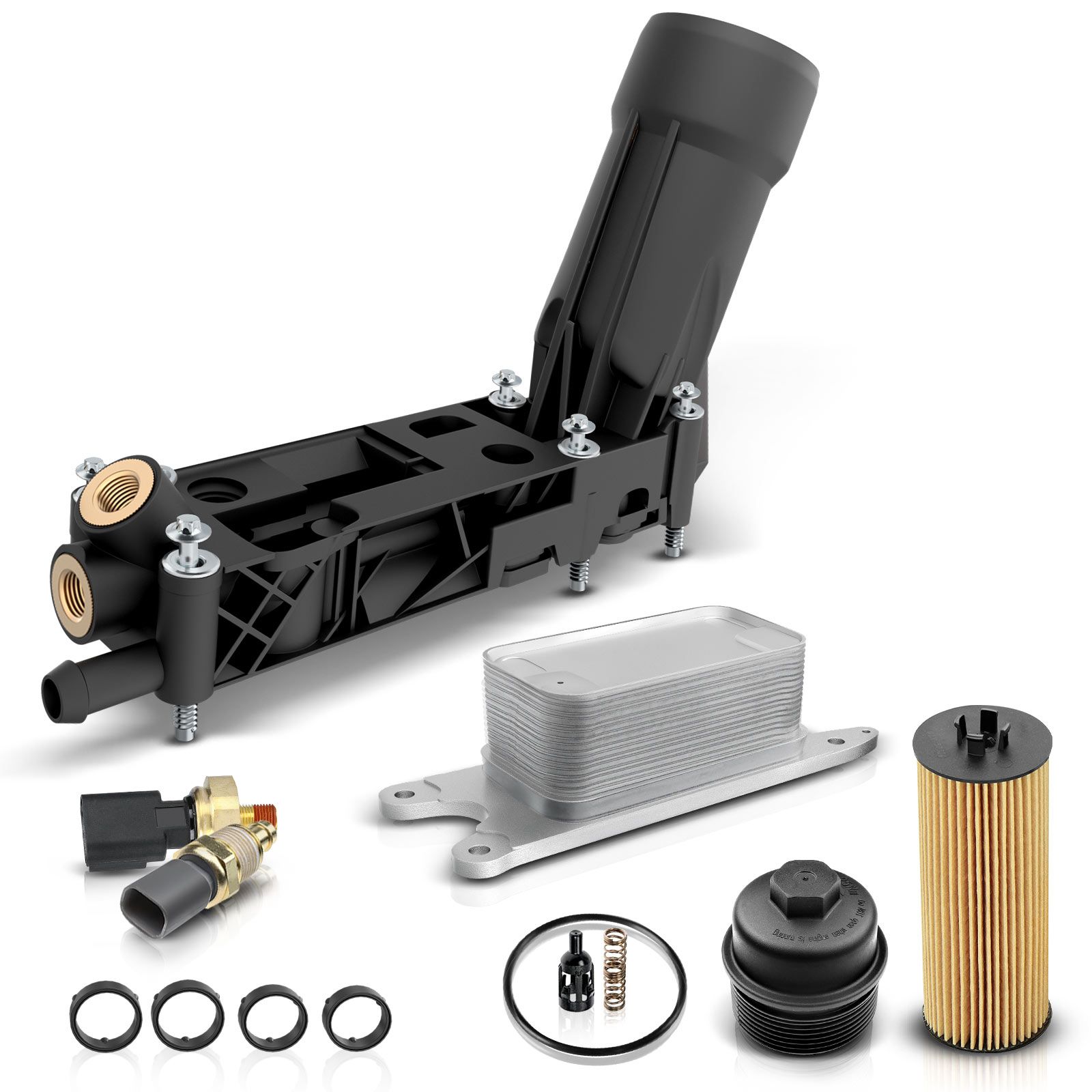 Engine Oil Cooler Filter Housing with Sensor for 2013 Dodge Avenger 3.6L V6