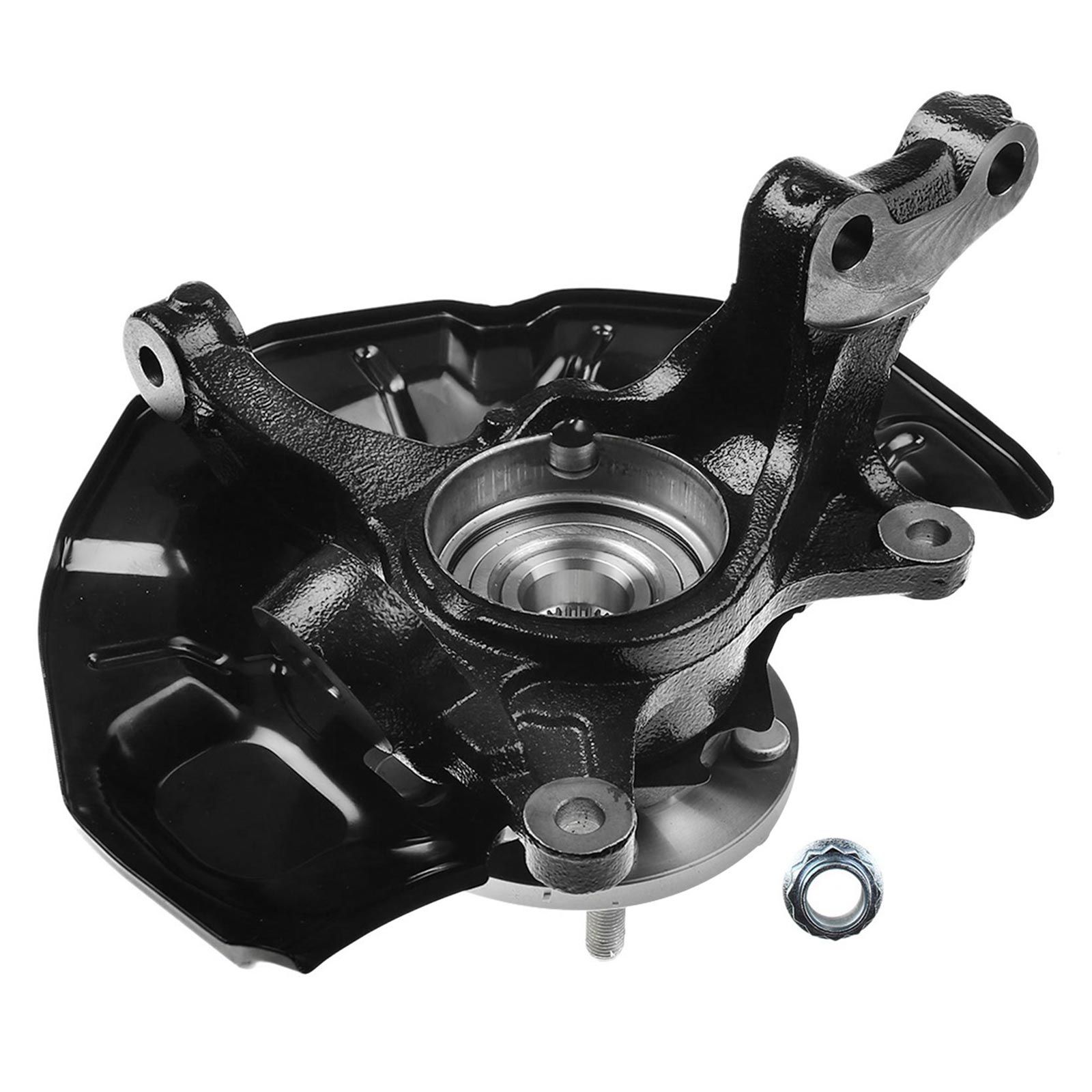 Front Driver Side Steering Knuckle & Wheel Hub Assembly Compatible With Honda Pilot 2003-2004 (3.5L V6)