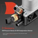 Engine Oil Filter Assembly with 2 Sensors for Chrysler Dodge Jeep Ram 3.6L