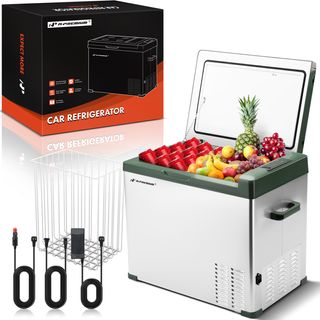 12 Volt Portable Car Fridge Refrigerator, 47QT/44.5L Fridgefor Roadtrip, Camping, Travel, RV, USB Charging, Outdoor Use