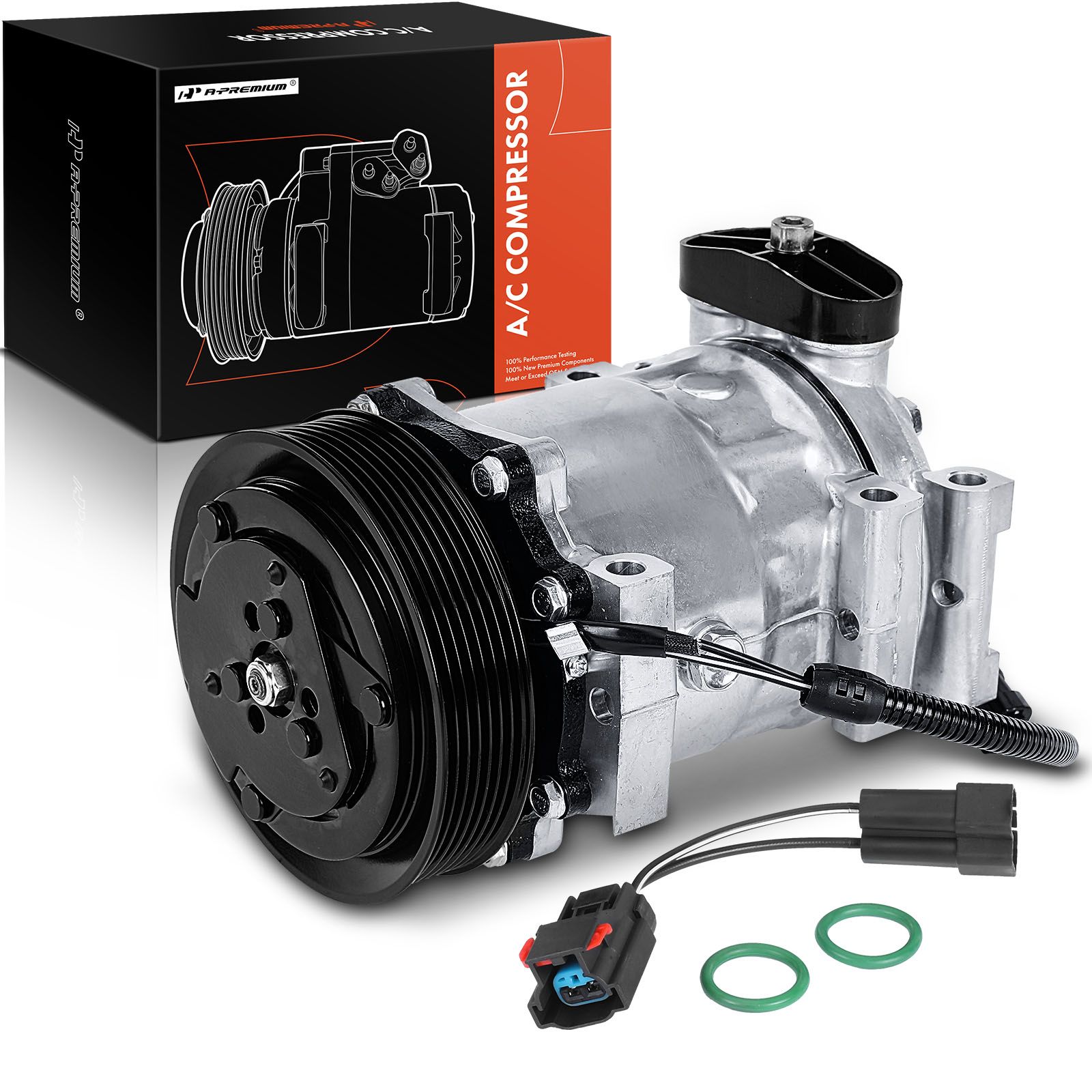 AC Compressor with Clutch & Pulley for 2000 Dodge Durango | A-Premium