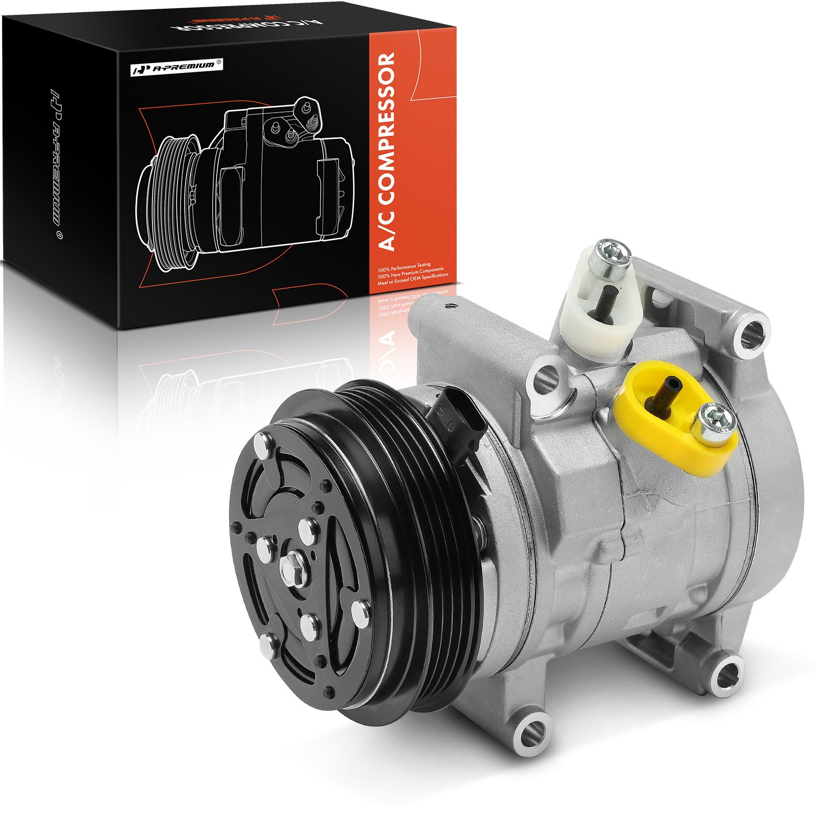 AC Compressor with Clutch & Pulley for Chevrolet Spark 2011-2015 L4 1.1L 1.2L