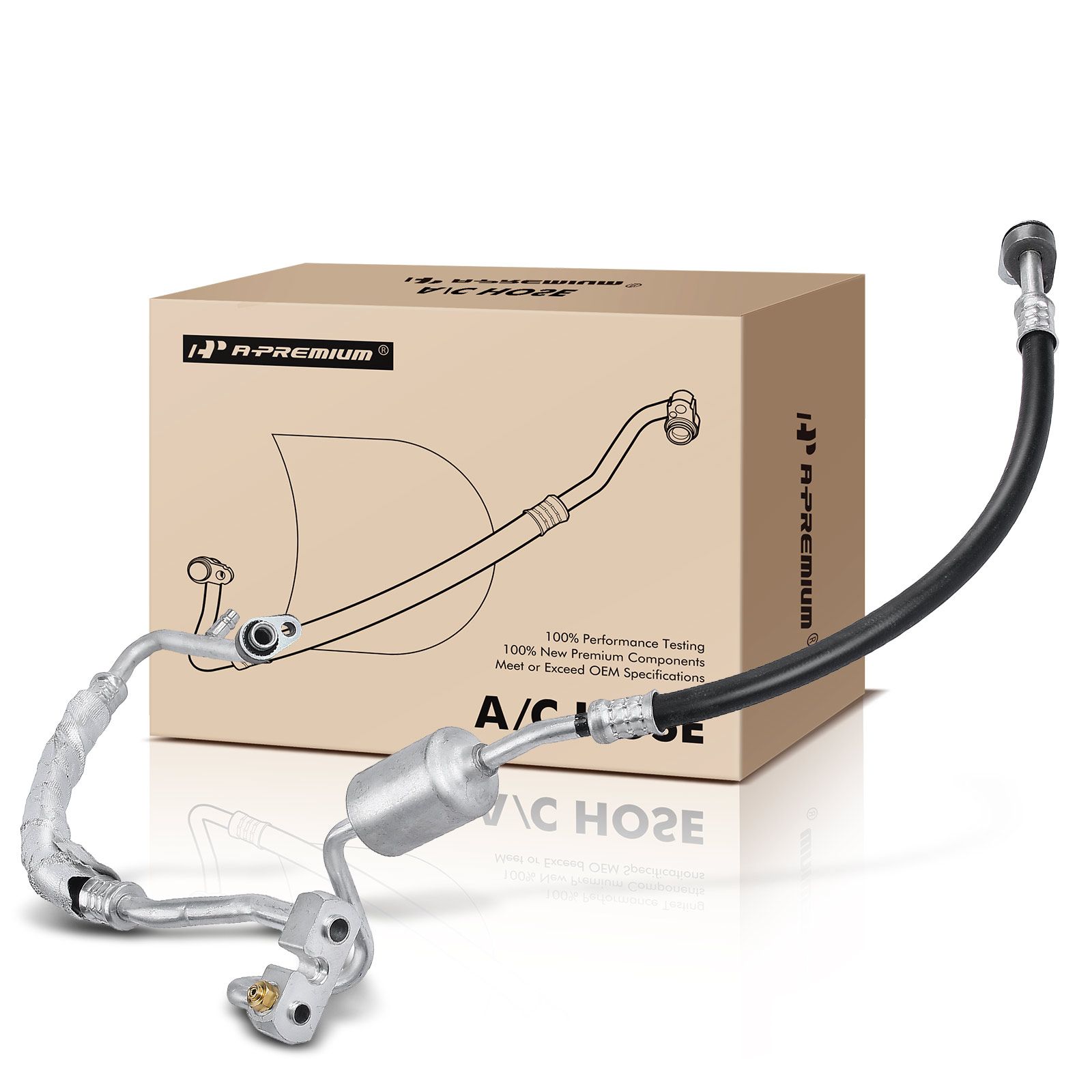 A-Premium A/C Discharge Line Hose Assembly For 2001-2004 Hyundai Santa Fe 2.4L (Compressor To Condenser)