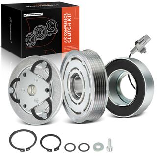 AC Compressor Clutch Kit with 6-Groove Pulley for Mitsubishi Mirage 2014-2015 2017-2022