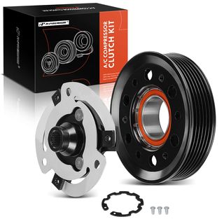 AC Compressor Clutch Kit with 6-Groove Pulley for Volkswagen Golf Jetta